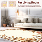 Floral Vines Antique Border Design Rug