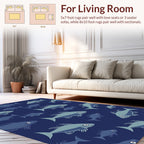 School Of Fish Pattern Design Rug