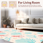 Undersea Creatures Coral Reef Pattern Rug