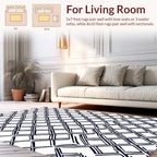 Hand Drawn Diamond Pattern Rug