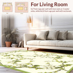 Delicate White Blossoms Throughout Pattern Rug