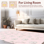 Delicate Floral Sketch Pattern Rug