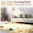 Floral Butterfly Vine Cream Rug