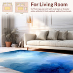 Dreamy Blue Cloudscape Pattern Rug