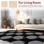3D Abstract Disc Pattern Rug