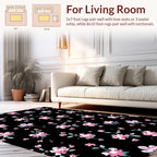 Delicate Pink Blossom Pattern Rug