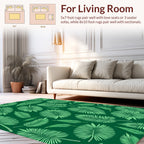 Tropical Palm Leaf Pattern Rug