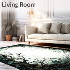 Enchanted Forest Birds Bloom Rug