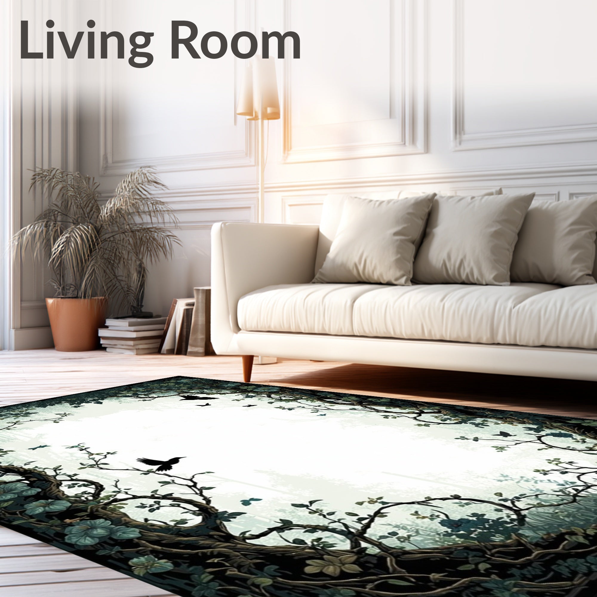 Enchanted Forest Birds Bloom Rug