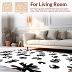Abstract Starburst And Blob Pattern Rug