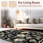Elegant Floral Scrollwork Pattern Rug