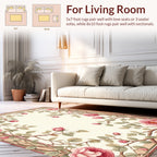 Vintage Rose Botanical Garden Design Rug