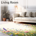 Field Of Wildflowers Pattern Runner Rug