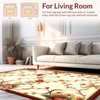 Elegant Floral Swirl Pattern Rug