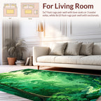 Lush Forest Scene With Vibrant Greenery Rug
