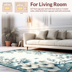 Elegant Floral Vine Border Design Rug
