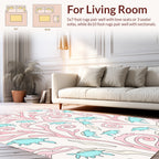 Whimsical Turtle Coral Pattern Rug