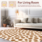 Brown Polka Dot Pattern Design Rug