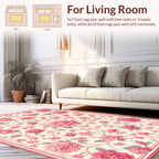 Floral Garden Pink Blossom Design Rug