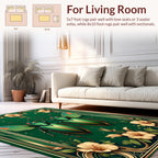 Green Jewel Beetle Floral Border Rug
