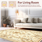 Ornate Floral Scroll Work Design Rug