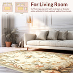 Soft Floral Vines Patterned Rug