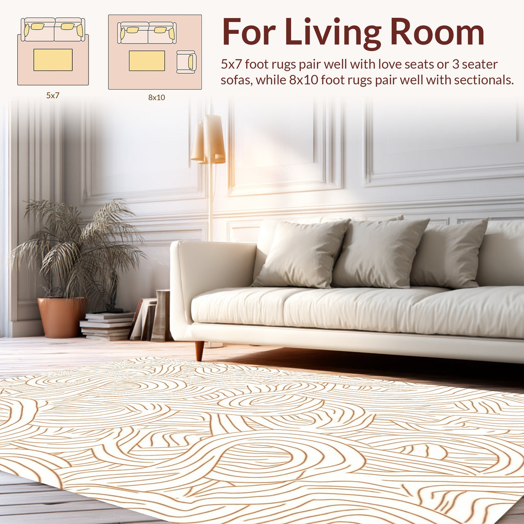 Abstract Swirls Pattern Rug
