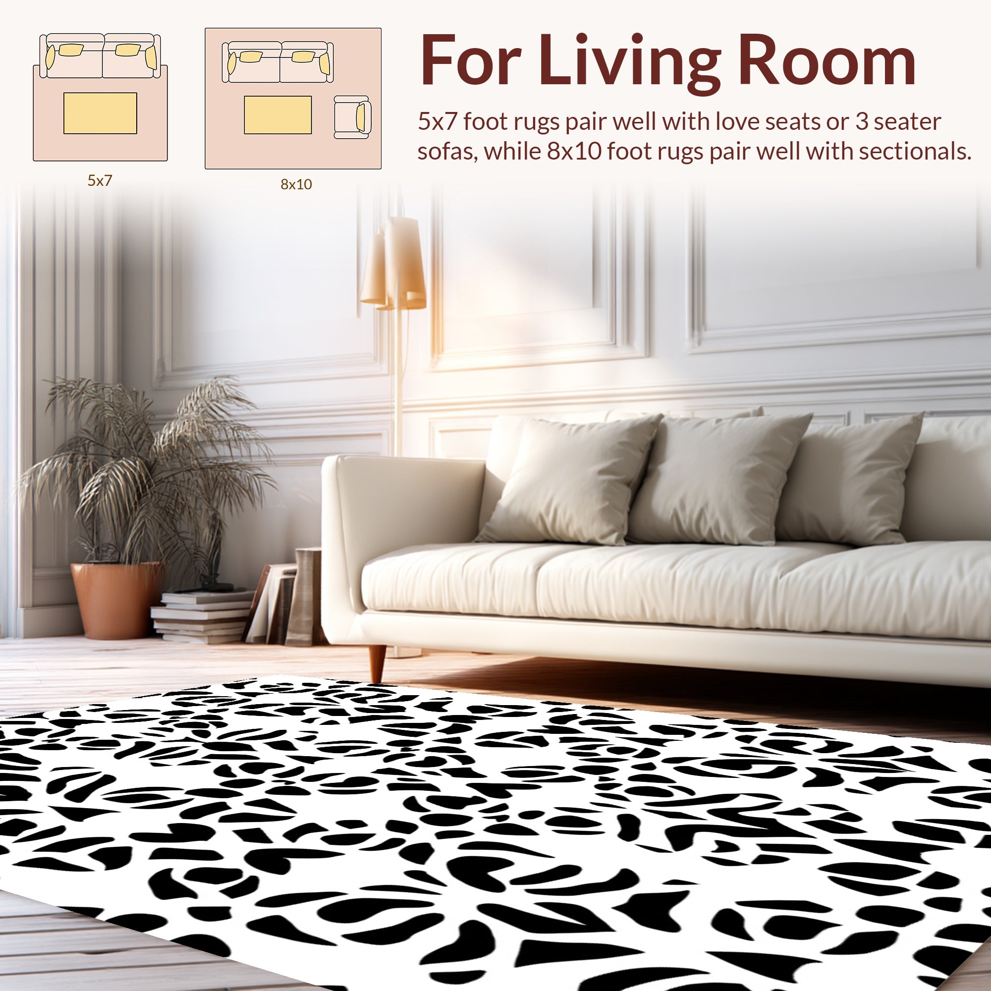 Bold Abstract Organic Pattern Rug