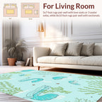 Aquatic Life pattern with Sea Plants Rug