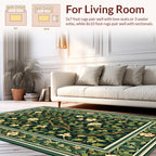 Verdant Floral Vine Art Nouveau Rug