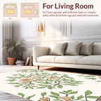 Elegant Peach Blossom Vine Pattern Rug