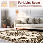 Intricate Floral Leaf Pattern Design Rug