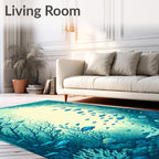 Ocean Coral Reef Fish Pattern Rug