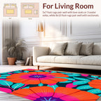 Bold Floral Pattern With Vibrant Colors Rug