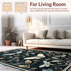 Moth Floral Nature Inspired Pattern Rug