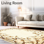 Vintage Floral Vine Scroll Design Rug