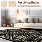 Ornate Floral Damask Pattern Rug