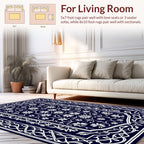 Classic Floral Vine Border Rug