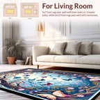 Enchanted Forest Butterfly Pattern Rug