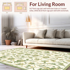Elegant Green Floral Vines Rug