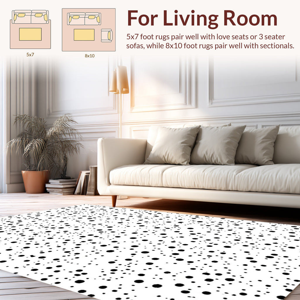 Scattered Dots Modern Pattern Rug