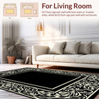 Cream Floral Scroll Vintage Pattern Rug