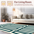 Bold Geometric Maze Pattern Rug