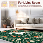 Enchanted Unicorn Floral Meadow Design Rug