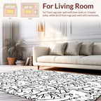 Abstract Sketchy Animal Pattern Design Rug