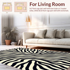 Bold Zebra Striped Warm Hues Rug