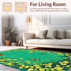 Emerald Glade Butterfly Garden Pattern Rug