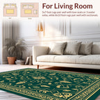 Elegant Golden Floral Vine Design Rug