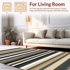Modern Striped Horizontal Pattern Rug