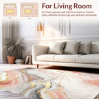 Abstract Agate Gold Swirl Rug